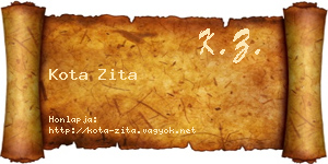 Kota Zita névjegykártya
